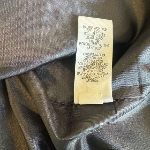 Sandra Darren Casual Blue Denim Dress Button up Structured Belted Size 12 - Picture 9 of 10